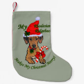 Rhodesian Ridgeback Christmas Kleine Kerstsok (Voorkant)