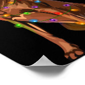 Rhodesian Ridgeback Christmas Lights Xmas Dog Love Poster (Hoek)