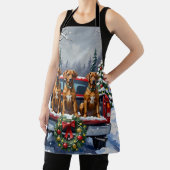 Rhodesian Ridgeback Christmas Red Truck Holiday Schort (Insitu)