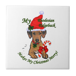 Rhodesian Ridgeback Christmas Tegeltje