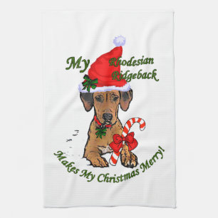 Rhodesian Ridgeback Christmas Theedoek