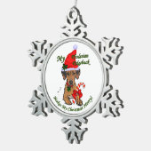 Rhodesian Ridgeback Christmas Tin Sneeuwvlok Ornament (Rechts)
