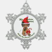 Rhodesian Ridgeback Christmas Tin Sneeuwvlok Ornament (Voorkant)