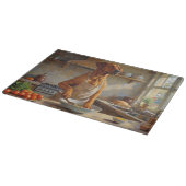 Rhodesian Ridgeback Cooking in Kitchen Snijplank (Hoek)