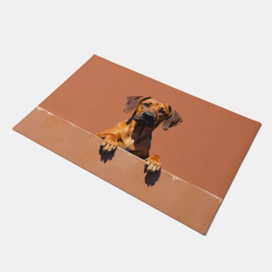 Rhodesian Ridgeback deurmat kunst (Schuin)