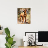 Rhodesian Ridgeback Dog Art Print Poster (Thuiskantoor)