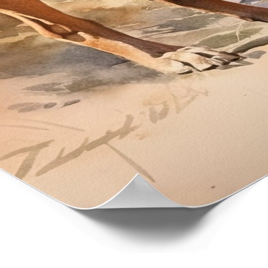 Rhodesian Ridgeback Dog Art Print Poster (Hoek)