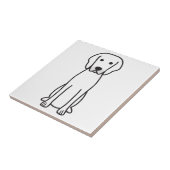 Rhodesian Ridgeback Dog Cartoon Tegeltje (Zijkant)