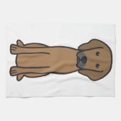 Rhodesian Ridgeback Dog Cartoon Theedoek (Horizontaal)