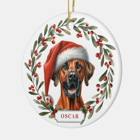 Rhodesian Ridgeback Dog Ceramic Circle Ornament (Links)