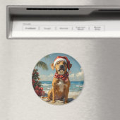 Rhodesian Ridgeback Dog Christmas Beach Magneet (Insitu (Vaatwasser))