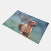 Rhodesian Ridgeback Dog Collage Deurmat (Schuin)
