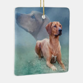 Rhodesian Ridgeback Dog Collage Keramisch Ornament (Rechts)