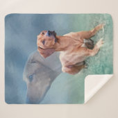 Rhodesian Ridgeback Dog Collage Sherpa Deken (Voorkant (horizontaal))