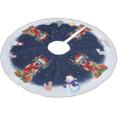 Rhodesian Ridgeback Dog Laat het sneeuwen Kerstboom Rok (Gekanteld)