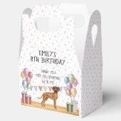 Rhodesian Ridgeback Dog Pastel Verjaardag Dank u Bedankdoosjes (Geopend)