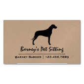 Rhodesian Ridgeback Dog Silhouette Magnetisch Visitekaartje (Voorkant)