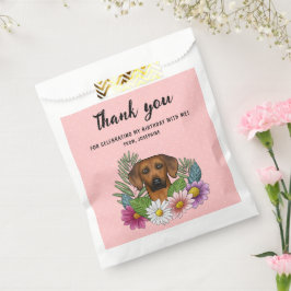 Rhodesian Ridgeback En Bloemen Verjaardag Bedankt Bedankzakje