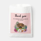 Rhodesian Ridgeback En Bloemen Verjaardag Dank u Bedankzakje (Voorkant)