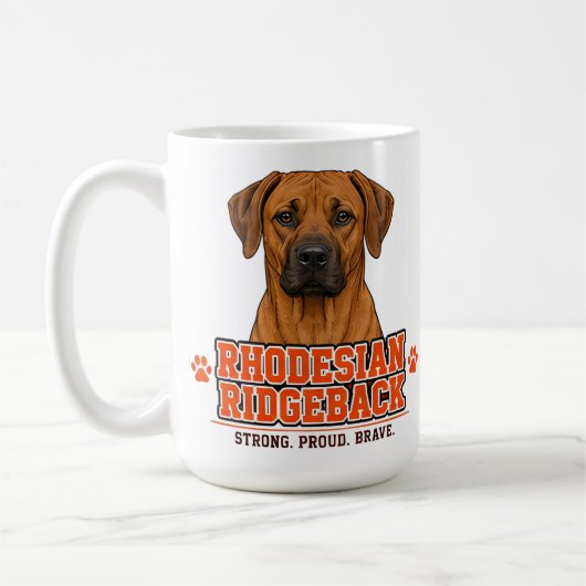 🐾 Rhodesian Ridgeback Familie Trots 🐾 Koffiemok (Links)