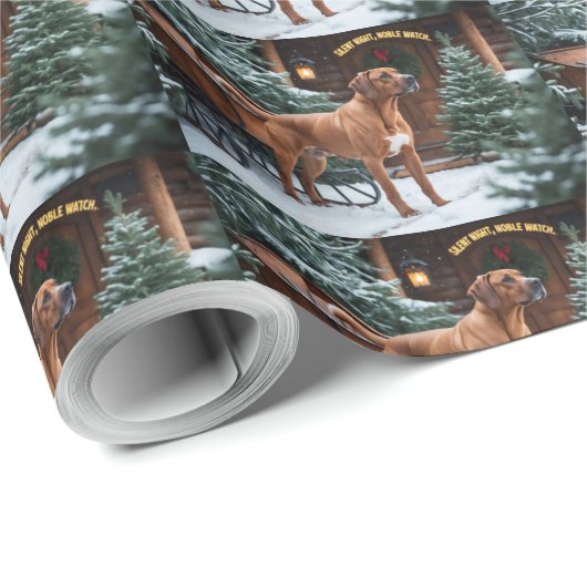 Rhodesian Ridgeback Feestelijke Kerstvakantie Cadeaupapier (Rol Hoek)