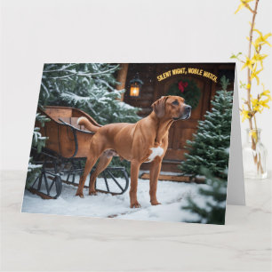 Rhodesian Ridgeback Feestelijke Kerstvakantie Kaart