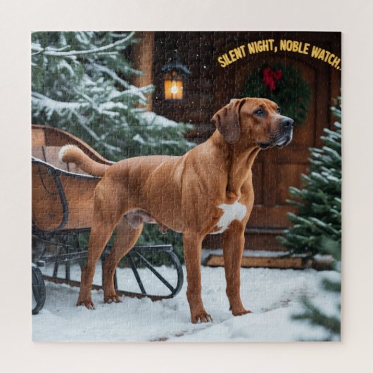 Rhodesian Ridgeback Feestelijke Kerstvakantie Legpuzzel (Verticaal)