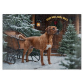 Rhodesian Ridgeback Feestelijke Kerstvakantie Snijplank (Voorkant)