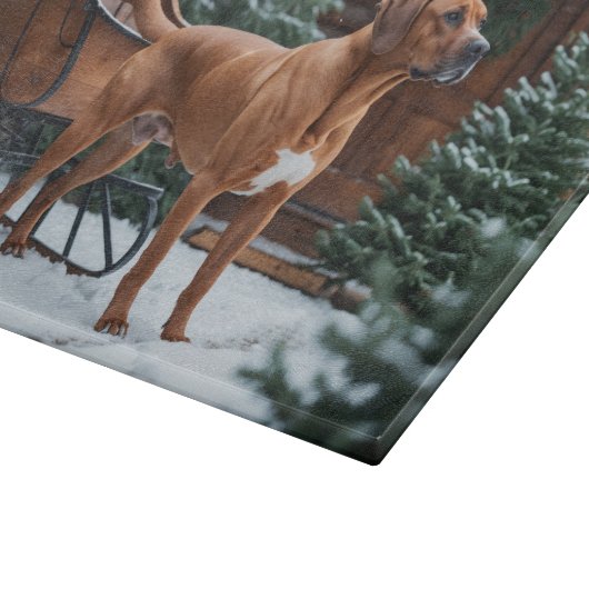 Rhodesian Ridgeback Feestelijke Kerstvakantie Snijplank (Hoek)