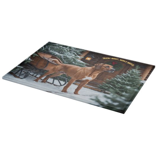 Rhodesian Ridgeback Feestelijke Kerstvakantie Snijplank (Hoek)
