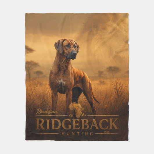 Rhodesian Ridgeback Fleece Deken (Voorkant)
