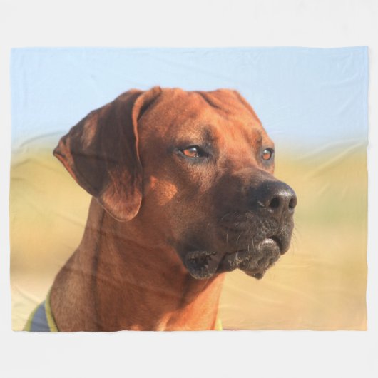 RHODESIAN RIDGEBACK FLEECE DEKEN (Voorkant (Horizontaal))