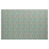 rhodesian ridgeback  florals turquoise stof (Fat Quarter)