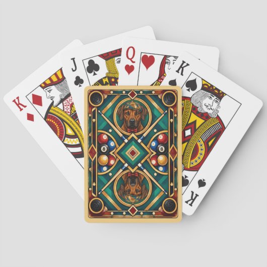 Rhodesian Ridgeback, Geometrisch Mozaïek Pokerkaarten (Achterkant)