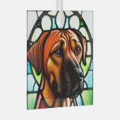 Rhodesian Ridgeback "Glas in lood" Glas Ornament (Voorkant Rechts)