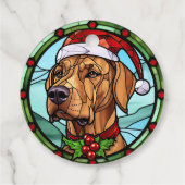 Rhodesian Ridgeback Glas in lood Kerst Bedankjes Labels (Achterkant)