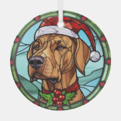 Rhodesian Ridgeback Glas in lood Kerst Glas Ornament (Voorkant)