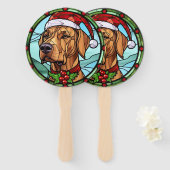 Rhodesian Ridgeback Glas in lood Kerst Handwaaier (Voorkant en achterkant)
