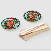 Rhodesian Ridgeback Glas-in-lood Kerstmis Handwaaier (Niet-gemonteerd)