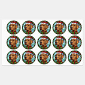 Rhodesian Ridgeback Glas-in-lood Kerstmis Labels (Vel)