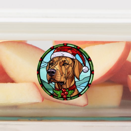Rhodesian Ridgeback Glas-in-lood Kerstmis Labels (Aangebracht)