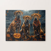 Rhodesian Ridgeback Halloween Griezelen  Legpuzzel (Horizontaal)
