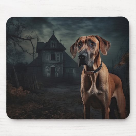 Rhodesian Ridgeback Halloween Griezelen Muismat (Voorkant)