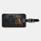 Rhodesian Ridgeback Halloween Scary Bagagelabel (Voorkant horizontaal)