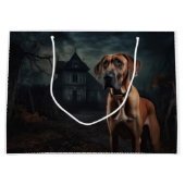 Rhodesian Ridgeback Halloween Scary Groot Cadeauzakje (Voorkant)