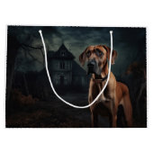 Rhodesian Ridgeback Halloween Scary Groot Cadeauzakje (Achterkant)