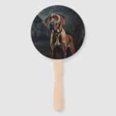 Rhodesian Ridgeback Halloween Scary Handwaaier (Achterkant)