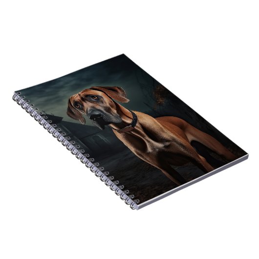 Rhodesian Ridgeback Halloween Scary Notitieboek (Rechterzijde)