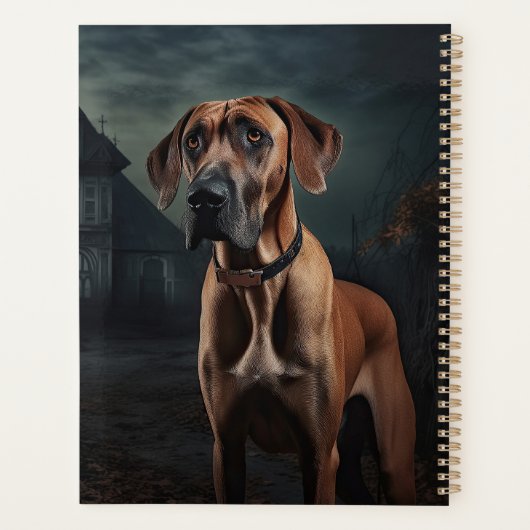Rhodesian Ridgeback Halloween Scary Planner (Achterkant)