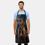 Rhodesian Ridgeback Halloween Scary Schort (Gedragen)